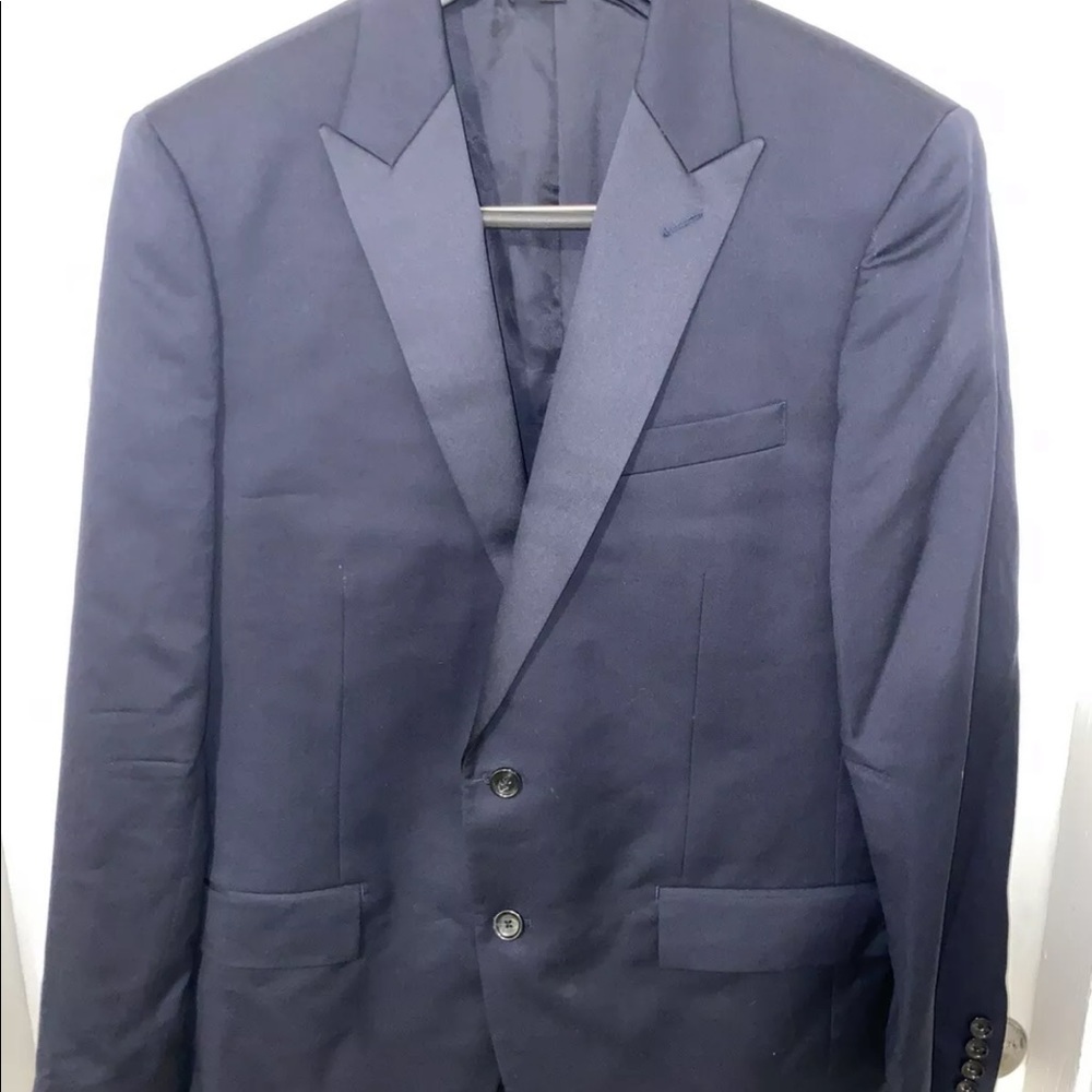 J Crew Tollegno 1900 Tuxedo Jacket Navy Ludlow 42R
